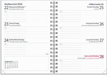 Senator A6 Ariane hopea 2025-2026 (lukuvuosikalenteri)