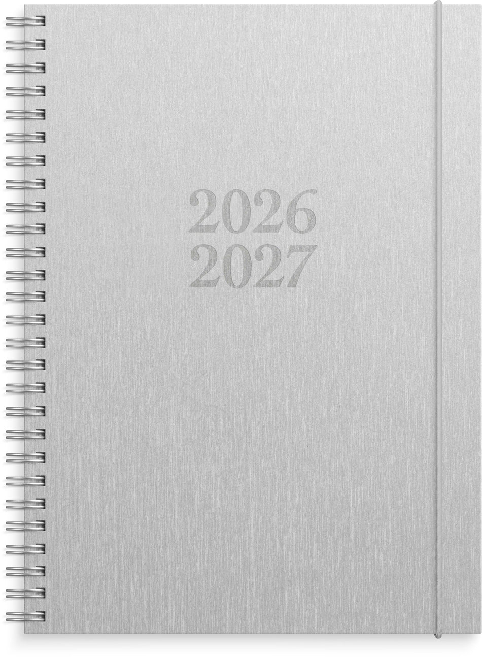 Valokuva tuotteesta Study Ariane A5 hopea 2026-2027 (lukuvuosikalenteri), kuuluu tuoteryhmään Lukuvuosikalenterit.
