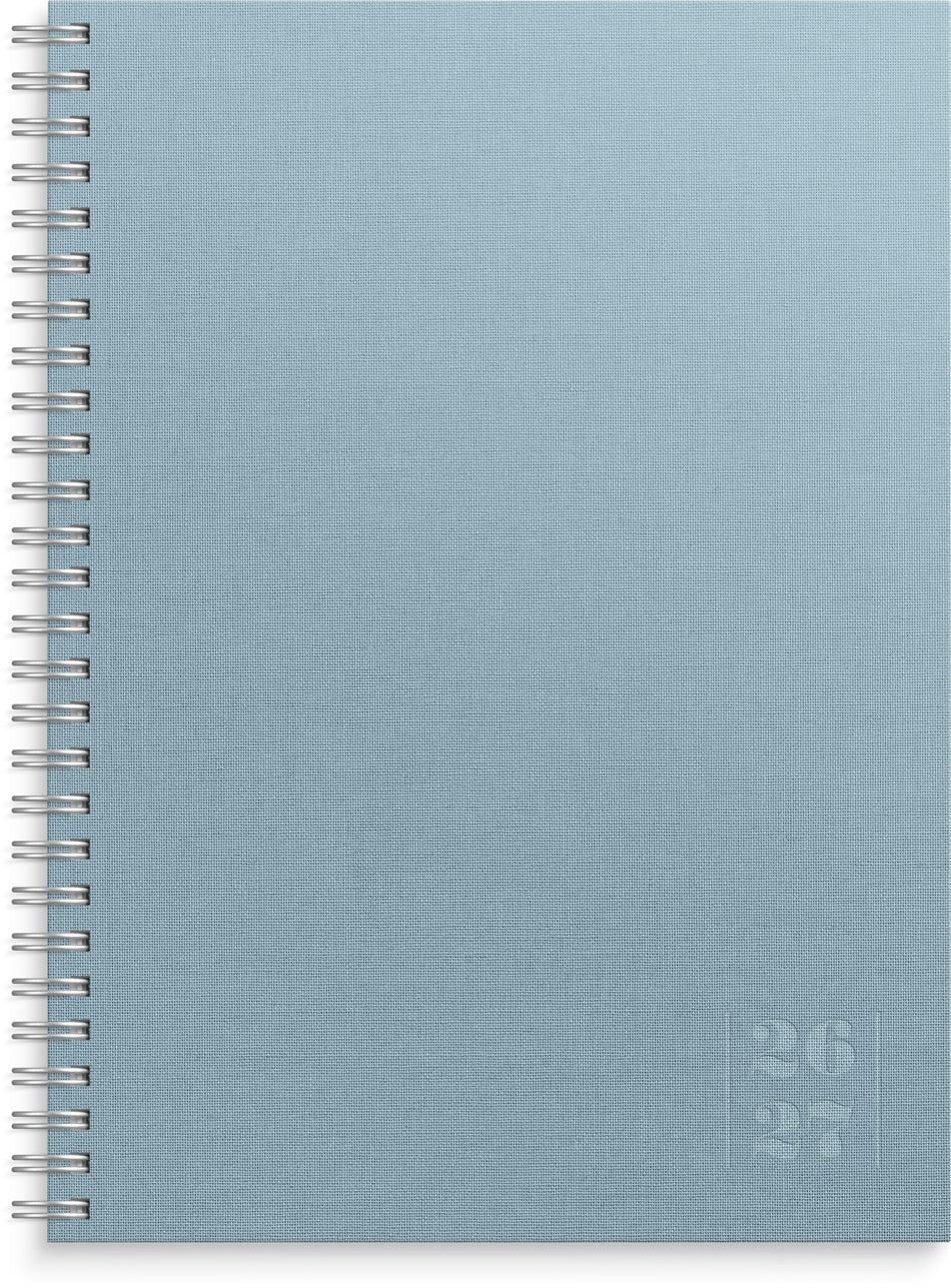 Valokuva tuotteesta Study Textile A5 vaaleansininen 2026-2027 (lukuvuosikalenteri), kuuluu tuoteryhmään Lukuvuosikalenterit.