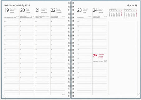Study Textile A5 vaaleansininen 2026-2027 (lukuvuosikalenteri)