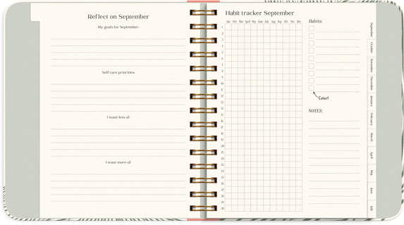Life Planner Decor Green Flow 2026-2027 (lukuvuosikalenteri)