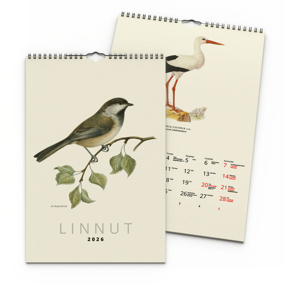 Valokuva tuotteesta Seinäkalenteri 2026 ART COLLECTION Linnut 23x34, kuuluu tuoteryhmään Seinäkalenterit.