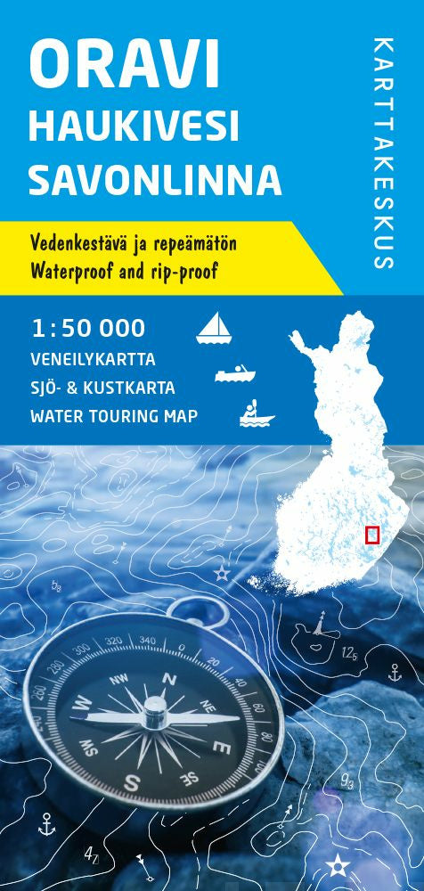 Oravi Haukivesi Savonlinna veneilykartta, 1:50 000
