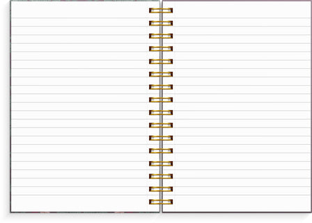 Kierremuistikirja A5 burgundy kukka