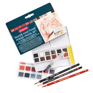 Mixed media-setti Derwent Shade and Tone Mixed Media Set