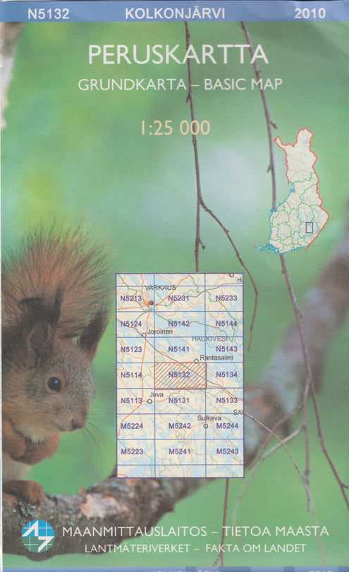 Maastokartta N5132 Kolkonjärvi peruskartta, 1:25 000