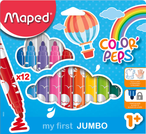 Huopakynä 12 väriä Maped ColorPeps My First Jumbo