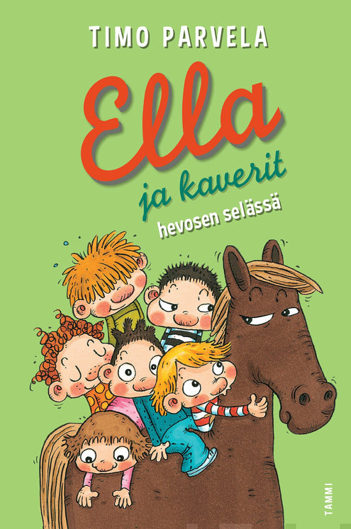 Ella ja kaverit hevosen selässä