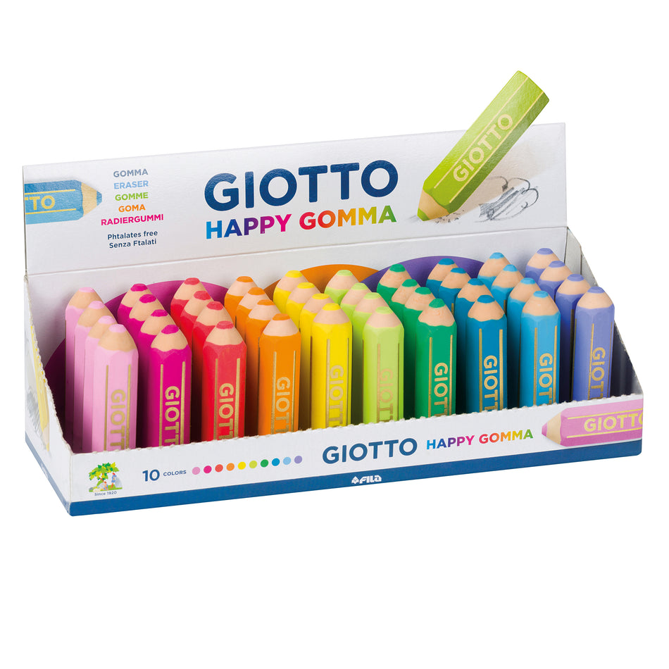 Valokuva tuotteesta Pyyhekumi Giotto Happy, kuuluu tuoteryhmään Pyyhekumit teroittimet viivaimet.