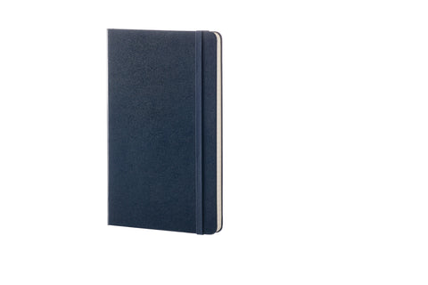 Moleskine Sapphire Blue Large Plain Notebook Hard