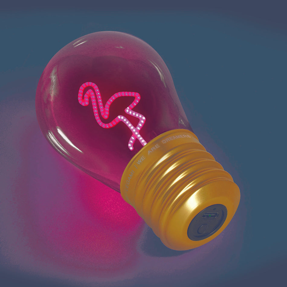 Valokuva tuotteesta Pöytälamppu Bulb Fiction Flamingo Legami, kuuluu tuoteryhmään Sesonkituotteet.