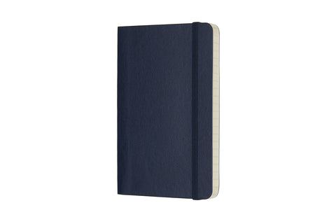 Muistikirja Moleskine Pocket Ruled Soft Sapphire Blue 9x14cm, viivallinen sininen