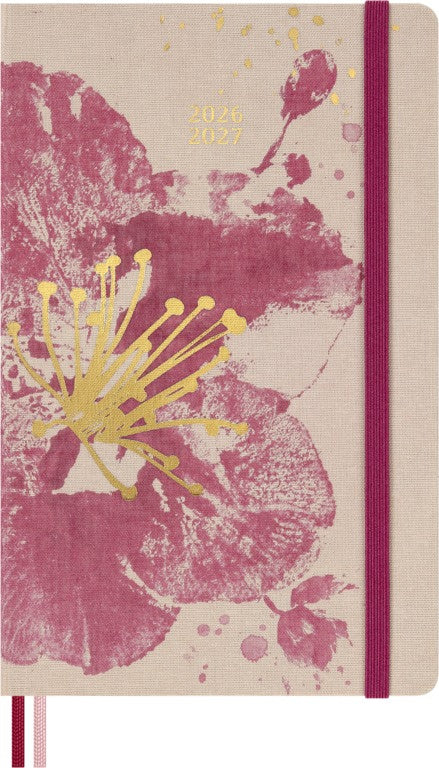 Valokuva tuotteesta Lukuvuosikalenteri 26-27 18kk viikko Large Sakura kovak. Moleskine, kuuluu tuoteryhmään Lukuvuosikalenterit.