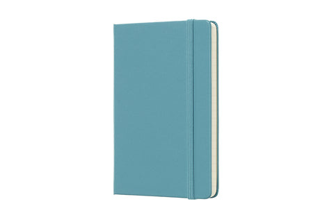 Muistikirja Moleskine Pocket Ruled Hard Reef Blue 9x14cm, viivallinen turkoosi