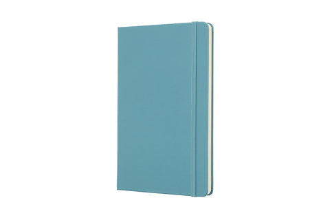 Muistikirja Moleskine Large Plain Hard Reef Blue 13x21cm, blanko turkoosi