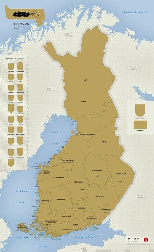Raaputuskartta Suomi, 1:700 000