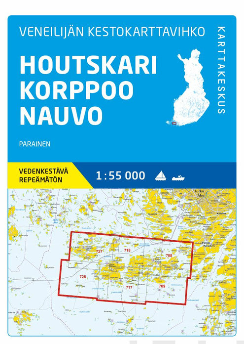 Veneilijän Kestokarttavihko Houtskari-Korppoo-Nauvo 1:55 000