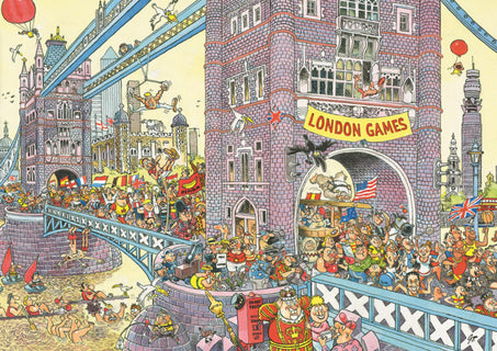 Palapeli 1000 palaa Wasgij Retro Mystery The Final Hurtle!