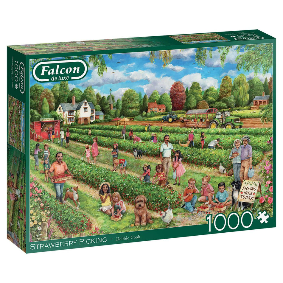 Valokuva tuotteesta Palapeli 1000 palaa Strawberry picking, kuuluu tuoteryhmään Palapelit.