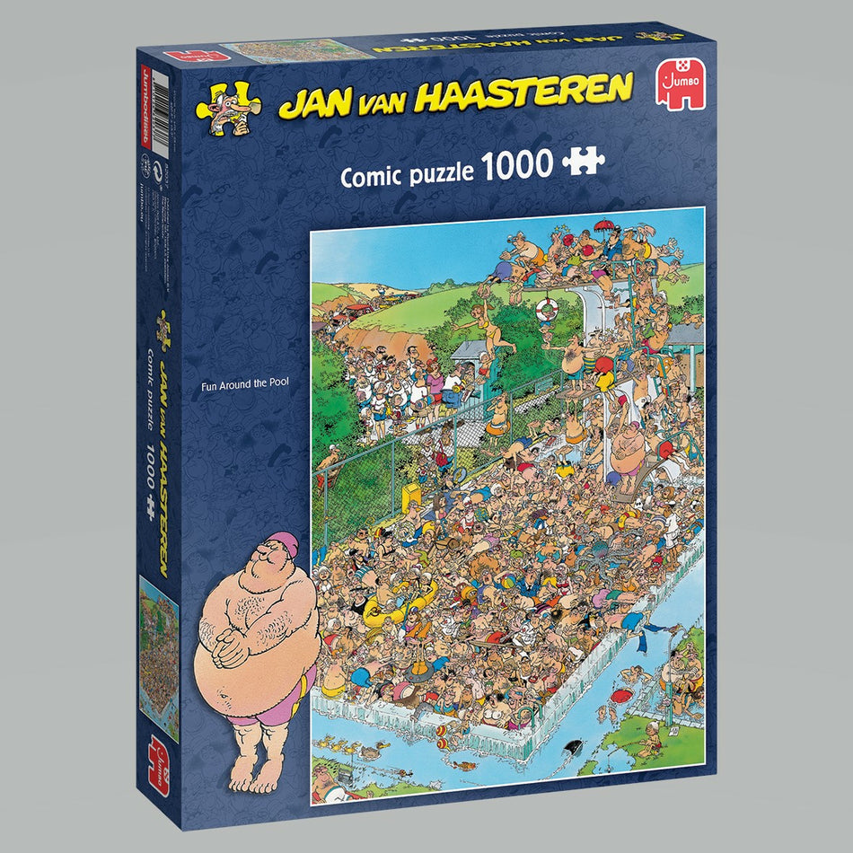 Valokuva tuotteesta Palapeli 1000 palaa van Haasteren Fun Around the Pool, kuuluu tuoteryhmään Palapelit.