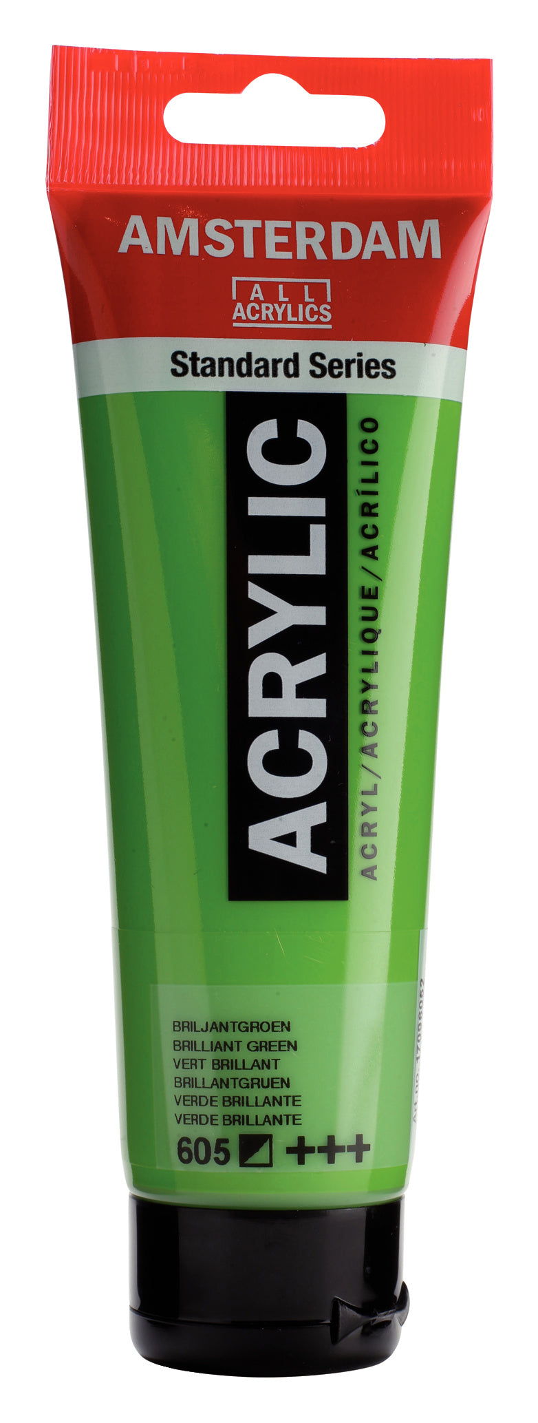 Valokuva tuotteesta Akryyliväri 120 ml Brilliant Green 605 Amsterdam, kuuluu tuoteryhmään Taidetarvikkeet.