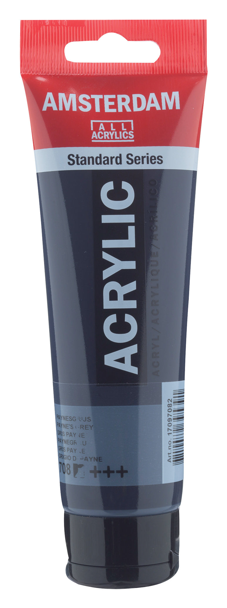 Valokuva tuotteesta Akryyliväri 120 ml Paynes grey 708 Amsterdam, kuuluu tuoteryhmään Taidetarvikkeet.