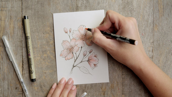 Kuitukärkikynäsetti Creative Kit Cherry Blossom Sakura