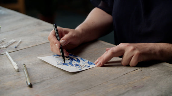 Kuitukärkikynäsetti Creative Kit Kanagawa Sakura