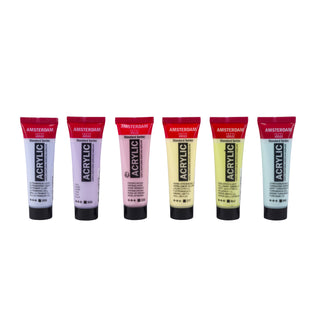 Akryylivärilajitelma 6x20ml pastellivärit Amsterdam