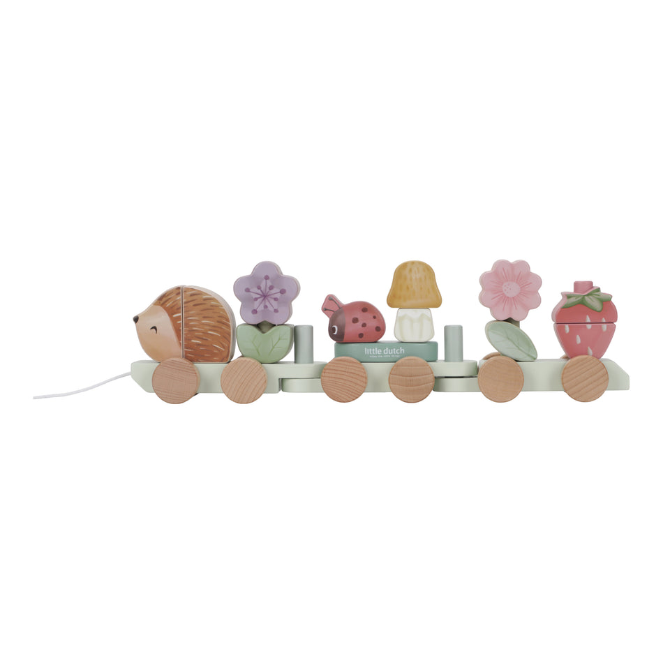 Valokuva tuotteesta Pinottava puujuna siili Little Dutch Fairy Garden FSC, kuuluu tuoteryhmään Lelut.
