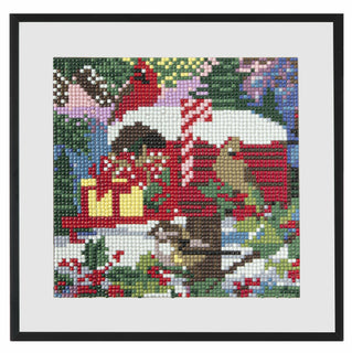 Timanttimaalaussetti 20x20cm joulu postilaatikko