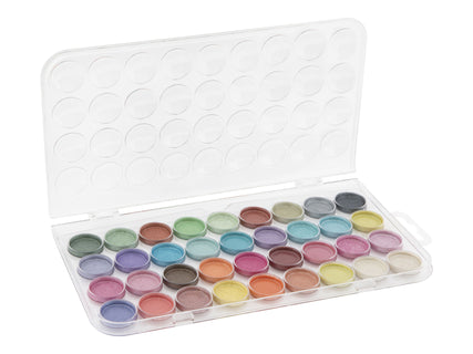 Vesiväripaletti 36 väriä metallivärit