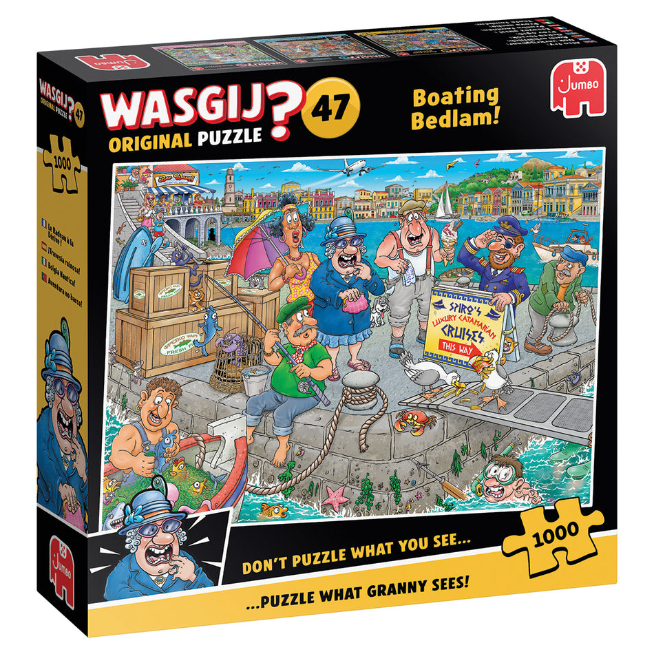 Valokuva tuotteesta Palapeli 1000 palaa Wasgij Original 47 Boating Bedlam!, kuuluu tuoteryhmään Palapelit.