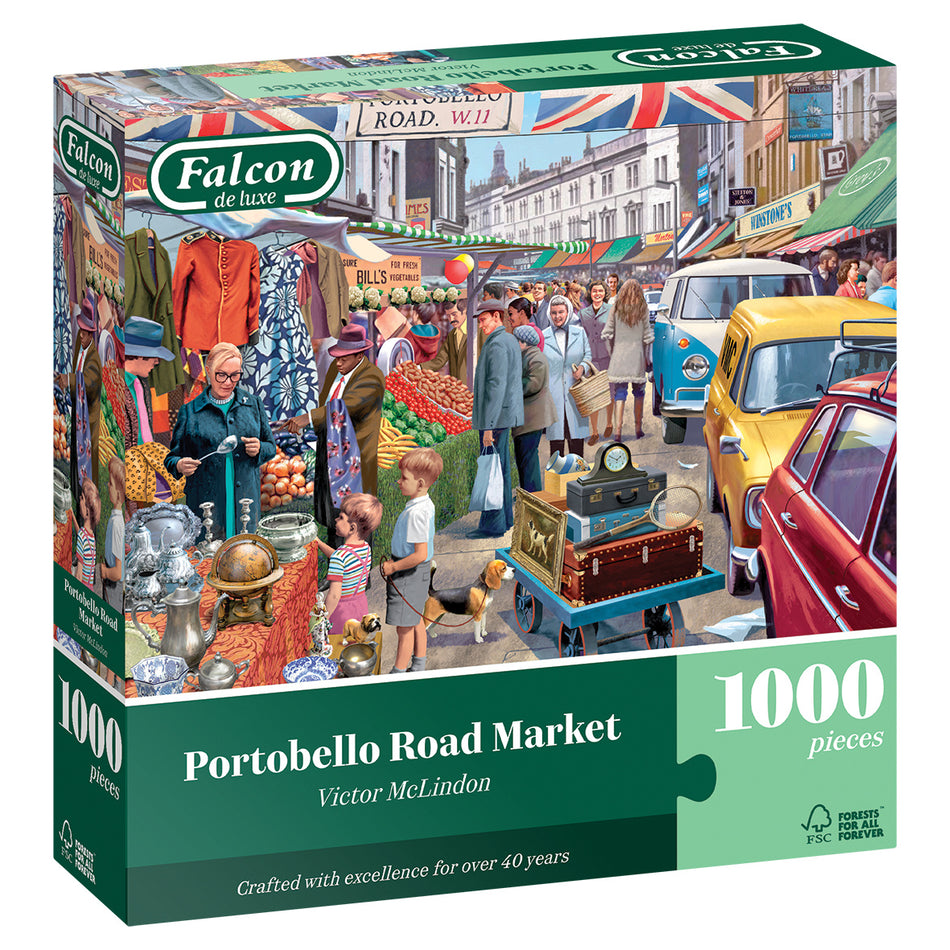 Valokuva tuotteesta Palapeli 1000 palaa Falcon Portobello Road Market, kuuluu tuoteryhmään Palapelit.