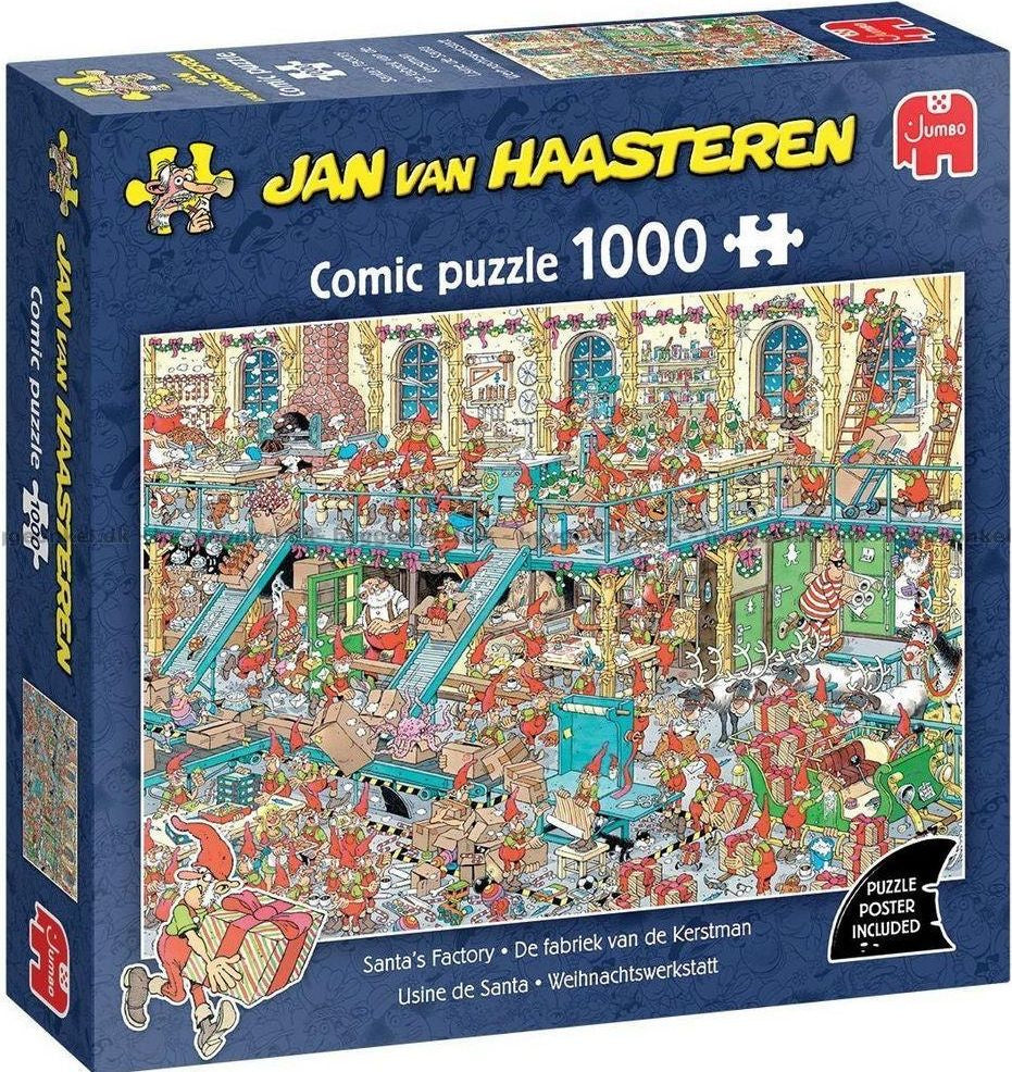 Valokuva tuotteesta Palapeli 1000 palaa van Haasteren Santa's factory, kuuluu tuoteryhmään Palapelit.