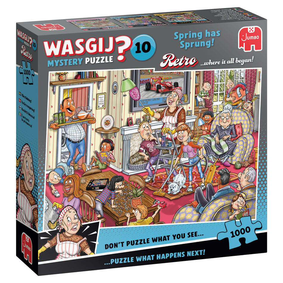 Valokuva tuotteesta Palapeli 1000 palaa Wasgij Retro Mystery 10 Spring has Sprung, kuuluu tuoteryhmään Palapelit.