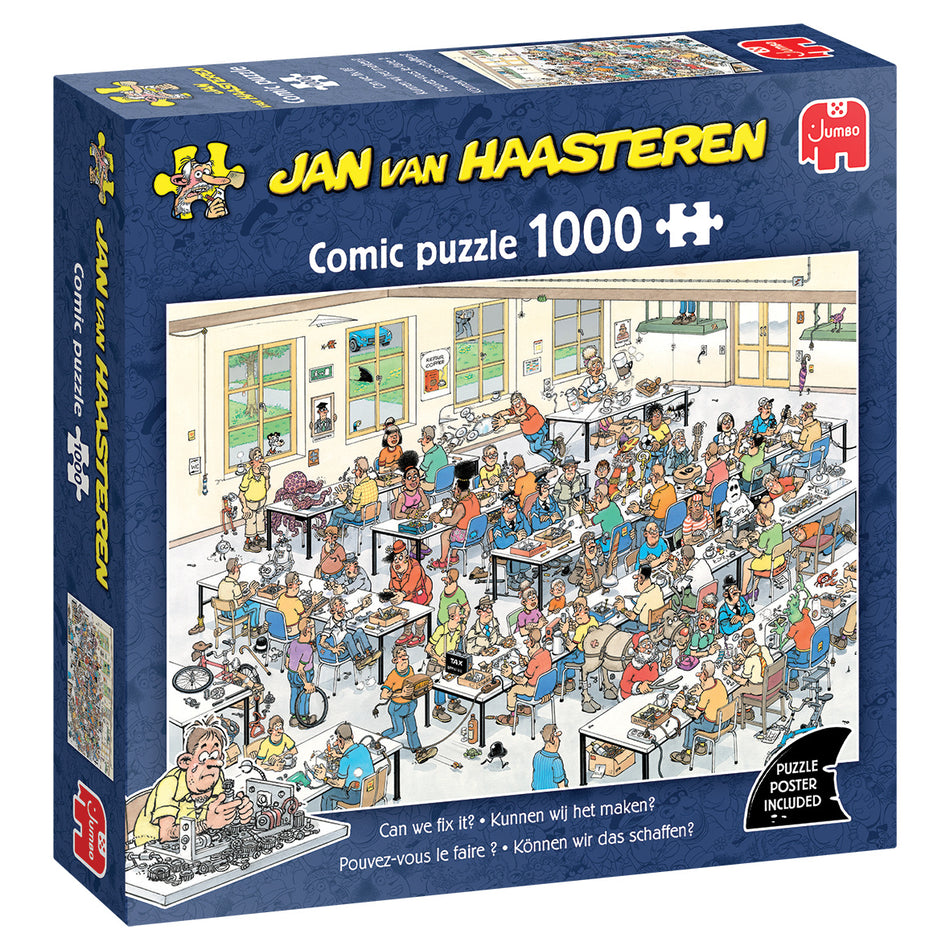 Valokuva tuotteesta Palapeli 1000 palaa Jan van Haasteren Can we fix it?, kuuluu tuoteryhmään Palapelit.