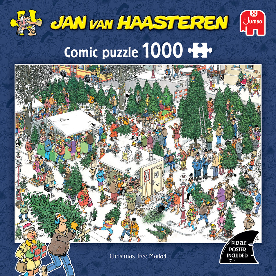 Valokuva tuotteesta Palapeli 1000 palaa van Haasteren Christmas tree market, kuuluu tuoteryhmään Palapelit.