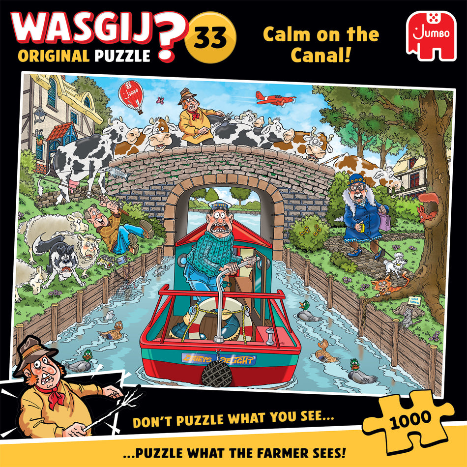 Valokuva tuotteesta Palapeli 1000 palaa Wasgij Original 33 Calm on the Canal!, kuuluu tuoteryhmään Palapelit.