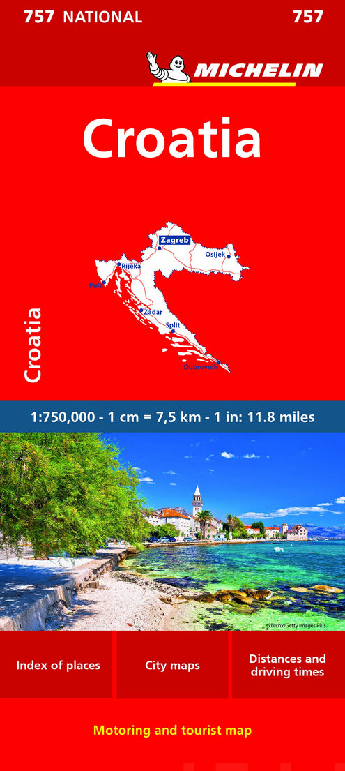 Croatia, Michelin 757 / Kroatia, Michelin tiekartta