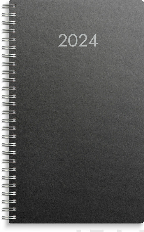 2-viikon pöytäkalenteri musta Eco 2024