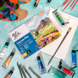 Öljy- ja akryylivärilehtiö A4/10 maalauspohjaa Mont Marte