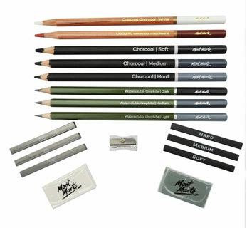 Luonnostelusetti Sketch & Draw 17 osaa Mont Marte