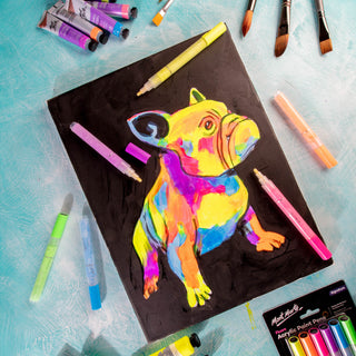 Maalikynä 6 kpl neonvärit Mont Marte