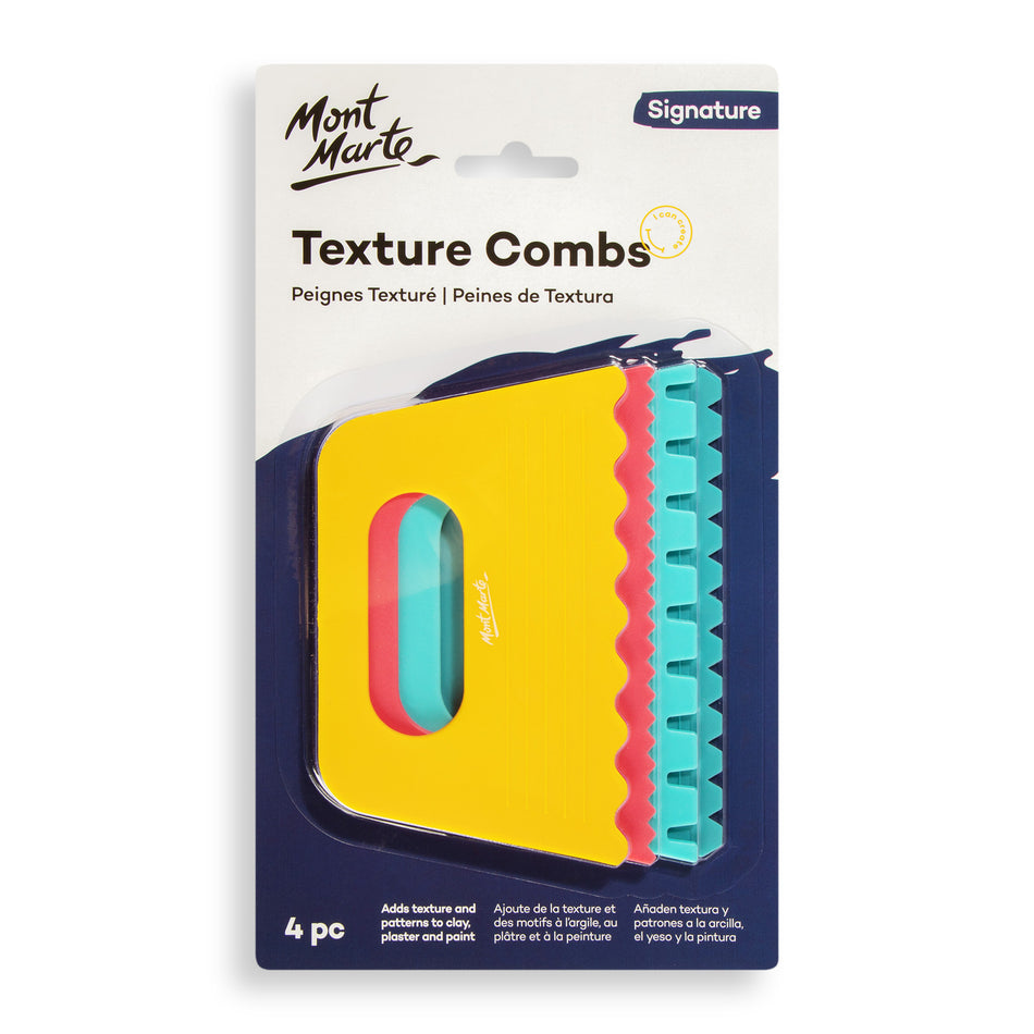 Valokuva tuotteesta Tekstuurityövälineet 4 kpl Mont Marte, kuuluu tuoteryhmään Taidetarvikkeet.