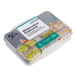 Akvarellipostikortit 24 kpl 300gsm Mont Marte