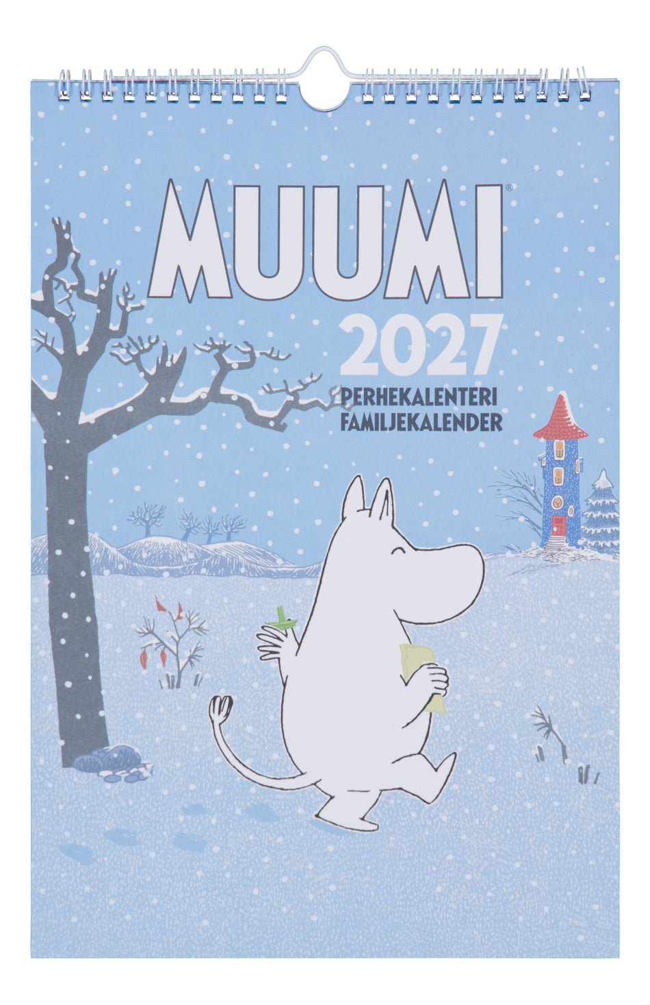 Valokuva tuotteesta Perhekalenteri Muumi 2027, kuuluu tuoteryhmään Seinäkalenterit.