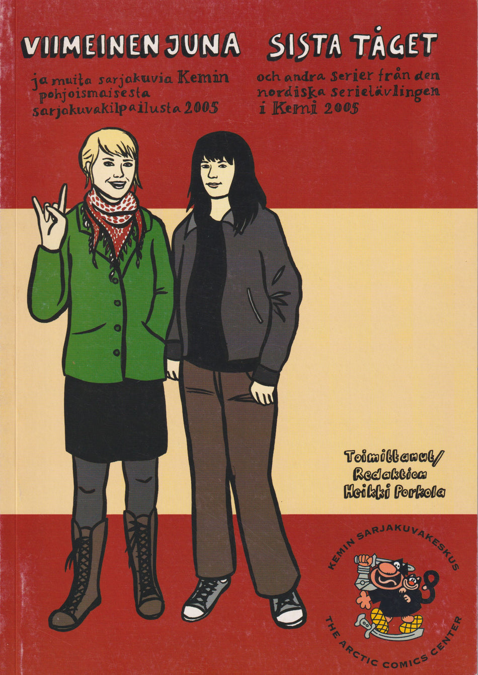 Valokuva kirjasta  Viimeinen juna ja muita sarjakuvia Kemin pohjoismaisesta sarjakuvakilpailusta 2025 - Sista tåget och andra serier från den nordiska serielävningen i Kemi 2025, kuuluu tuoteryhmään Sarjakuvat.