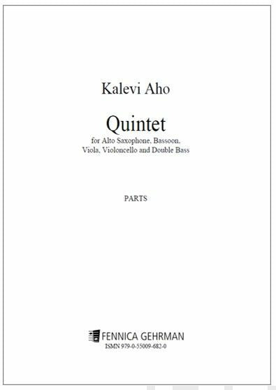 Quintet for alto saxophone, bassoon, viola, cello and double bass - Parts