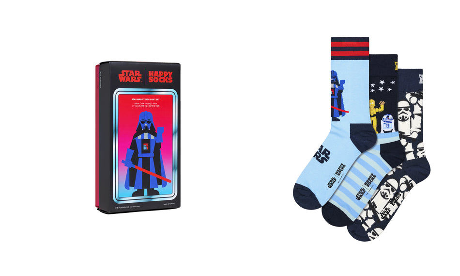 Valokuva tuotteesta Sukat Happy Socks Star Wars 36-40 lahjapakkaus 3 paria, kuuluu tuoteryhmään Asut asusteet.